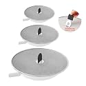 Snowyee Grease Splatter Guard Set with Detachable Silicone Handles, 3 Pack