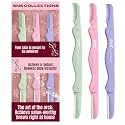 SNS CollectionsDermaplane Razor for Women, Face Razor & Eyebrow Trimmer, Facial Hair Remover, Peach Fuzz Remover, Exfoliating Facial Razor with Protective Cover, Safe Precision Blade, Pack of 3