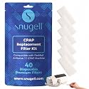 Snugell Disposable CPAP Filters – Compatible with AirSense 11 Machines – 40 -Pack – Travel-Friendly Design, and Easy Installation for Home and Travel Use