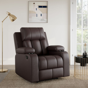 SNUZSPACE Leatherette Manual Recliner