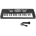 SNV Keys Electric Piano Keyboard,Multi-Function Portable Piano for Kids with Recording Microphone Electronic Keyboards for Beginners Kid Musical Toys Instrumental Piano (Black) (37 Keys Musical Piano)
