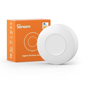 ledgebit snzb01p zigbee wireless smart switch  3-action button for smart scenes amp alexa routines  5-year battery life  compatible with zigbee hubs sonoff alexa amp google home  1-pack