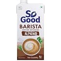 So Good Plant Based Almond Barista Edition Beverage 1 L | Lactose Free | Gluten Free | No Preservatives | Zero Cholesterol | Dairy Free| Rich Creamy Frothy for that perfect cup of Coffee/Tea/Smoothies