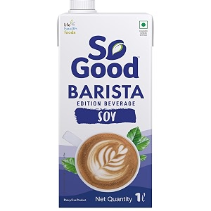 so good plant based soy barista edition beverage 1 l lactose free no preservatives  gluten free  zero cholesterol  dairy free rich creamy frothy for that perfect cup of coffeeteasmoothies