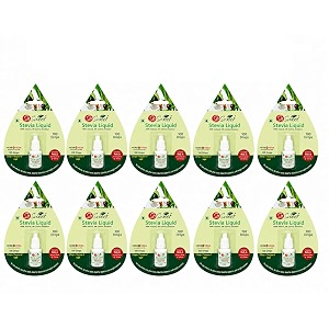 so sweet stevia liquid sugar free natural zero calorie sweetener pack of 10 1000 drops - 100 drops each
