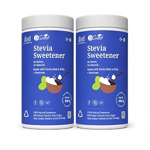so sweet stevia powder - 100 natural sugar-free low-calorie sweetener 1800gm pack of 2 900gm each perfect for diabetics keto diets baking and cooking ideal for healthy lifestyles