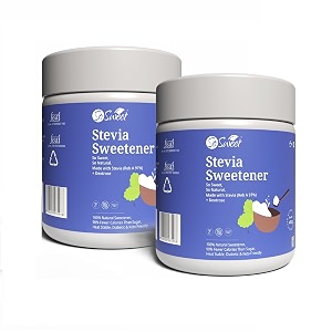 so sweet stevia sugar free natural low calories sweetener 100 natural 400gm  diebetic friendly-pack of 2