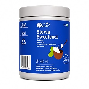 so sweet stevia sugar free natural sweetener - 400gm diabetic friendly perfect for baking cooking 100 natural