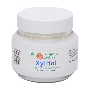 so sweet xylitol natural sweetener - sugar-free 200gm zero calories perfect for diabetes amp keto diets ideal for baking and sweetening low glycemic index safe amp healthy alternative to sugar