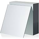 Soaoo 100 Pcs Square Glass Mirror Tiles 6 Inch Glass Tile for DIY Craft