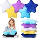 Soaoo 5 Pcs Star Fluffy Pillow Star Shape Pillow, Classic Mix