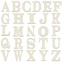 Soaoo 52 Pieces 12 Inch Unfinished Blank Wooden Letters Surface Big Wooden Alphabet Letters for Painting, DIY Projects, Tabletop, Home Wall Decor, Birthday Parties, Wedding