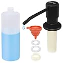 Soap Dispenser for Kitchen Sink Black Built in Soap Dispenser Pump Dish Liquid Countertop with Bottle