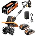 SOARFLY Cordless Tiller Cultivator for Gardening, 9" Width 6.6" Depth