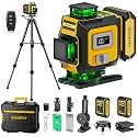 SOARFLY Laser Level with Tripod, 4x360° Self-Leveling Green Beam 4D Laser Level, Dual 4000mAh Lithium Batteries, Laser Level kit for Tile Installation, Framing, Picture Hanging & Home Renovation