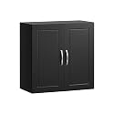 SoBuy Bathroom Kitchen Wall Cabinet, Garage or Laundry Room Storage Medicine Cabinet, Linen Tower Bath Cabine with Shelf, Black FRG231-SCH