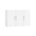 SoBuy Bathroom Wall Cabinet, Large 3-Door, 23.6 x 11.8 x 35.4 in, White