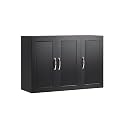 SoBuy Bathroom Wall Cabinet, Large 3-Door, 23.6 x 11.8 x 35.4 in, Black
