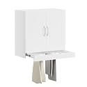 SoBuy Bathroom Wall Cabinet with Towel Rack, White Medicine Cabinet