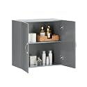 SoBuy Wall Cabinet, Bathroom Storage, 23.6 x 11.8 x 23.6 in, MDF, Grey