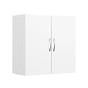 SoBuy Wall Cabinet, Over Toilet Storage Cabinet, Medicine Cabinet with Shelf, Multifunctional Wall Mount Cabinet for Laundry Room, Kitchen, Bathroom, White