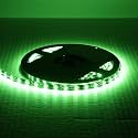 SOCAL-LED LIGHTING 5M 16.4ft Green Flexible LED Strip High Power Bright 300 SMD 5050 with Double Side Tape, IP65 Waterproof, Cuttable, Black PCB