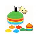 Soccer Cones 100/50/25 Pack with Carry Bag & Holder Five Colors | Agility Disc Cones Set for Training | Sports Practice Equipment for Soccer, Football, Basketball, Coaching & Speed