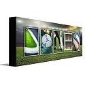 SOCCER Custom Photo Name Art | Premium Stretched Canvas | 36”x12"