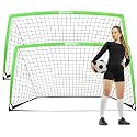 Soccer Goals for Backyard, 6x4 / 9x5 FT Soccer Net with Target Gate