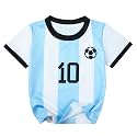 Soccer Jersey Kids Boys Argentina Jersey Shirt Soccer Boys Tshirts Round Neck Short Sleeve Top