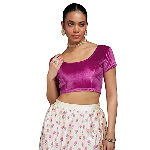 soch women velvet solid regular fit half sleeve blouse