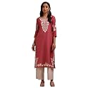 Soch Women39s Viscose Blend Embroidered Kurta
