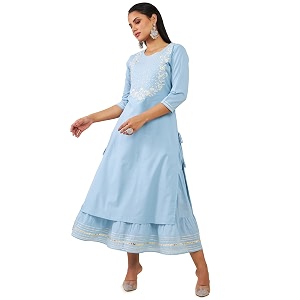Soch Women Cotton Embroidered Layered And Tiered