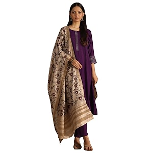 Soch Womens Blend Woven Design Suit Set