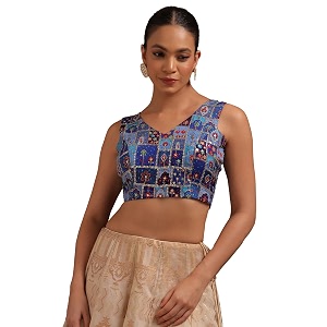 Soch Womens Georgette Floral Print Padded Blouse