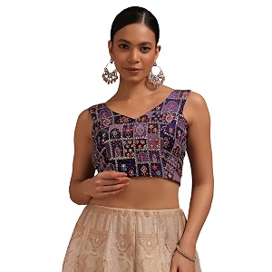 Soch Womens Georgette Floral Print Padded Blouse