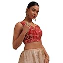 Soch Womens Georgette Floral Print Padded Blouse