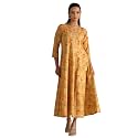 Soch Womens Mustard Cotton Flex Floral Print