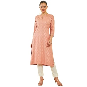 Soch Womens Rayon Paisley Foil Print Straight