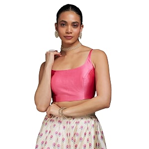 Soch Womens Taffeta Solid Sleeveless Padded Blouse