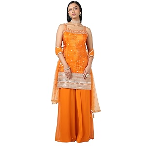 Soch Womens Tissue Embroidered Suit Set With