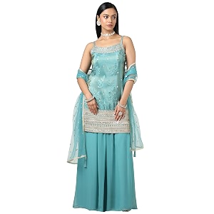 Soch Womens Tissue Embroidered Suit Set With