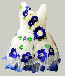 socho samjo girls midiknee length party dress blue sleeveless