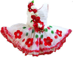 socho samjo girls midiknee length party dress red sleeveless