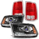 SOCKIR Tail Light and Headlight Set for 2013-2018 Dodge Ram 1500 2500 3500