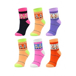 socks for kids baby girls and baby boys cotton multicolor ankle socks pack of 6