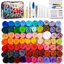 SOCNITC 70 Colors Needle Felting Kits Needle Felting Supplies with Tools