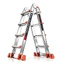 Soctone Ladder, A Frame Extension Ladder, 14.3 FT Multi Position Ladder