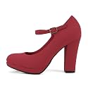 Soda “Ayden” ~ Women Mary Jane Ankle Strap Cushion High Heel Pump Shoe