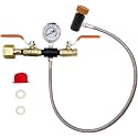 Soda Machine CO2 Cylinder Refill Adapter Hose Soda Maker Co2 Canister Refill Station for Filling Soda blue Co2 Bottle 24inch Hose